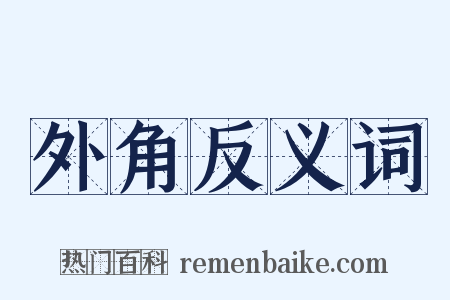 外角反义词是什么意思的图片